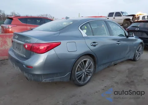 2014 Infiniti Q50 Hybrid Sport z USA, uszkodzony, nr VIN JN1AV7AR8EM702906